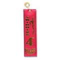 2"x8" 4th Place Stock Event Ribbons (Swimming) Carded